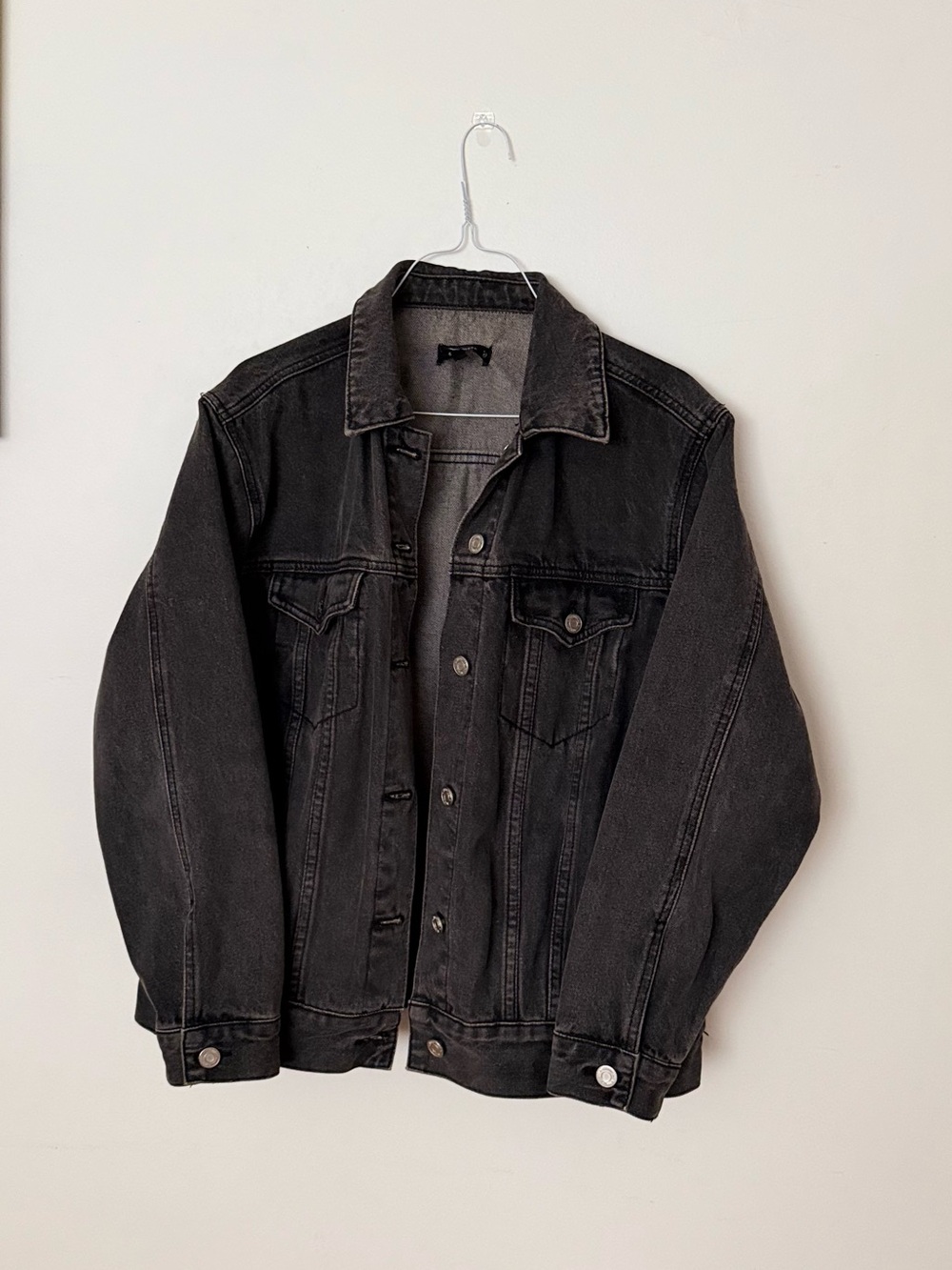 Missguided Black Washed Denim Jacket